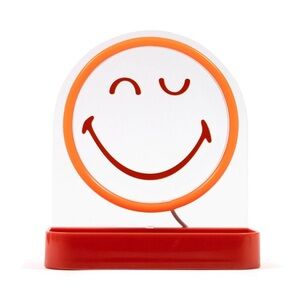 Smiley Face Neon Light for Kids - Orange